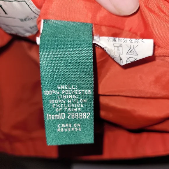 LL Bean Youth Large 14–16 Hooded Jacket Red Ski Rain Windbreaker Outdoor Coat - Picture 5 of 6